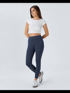 Halara Flex Denim Casual high waisted Pockets  jeans Size L Full Length